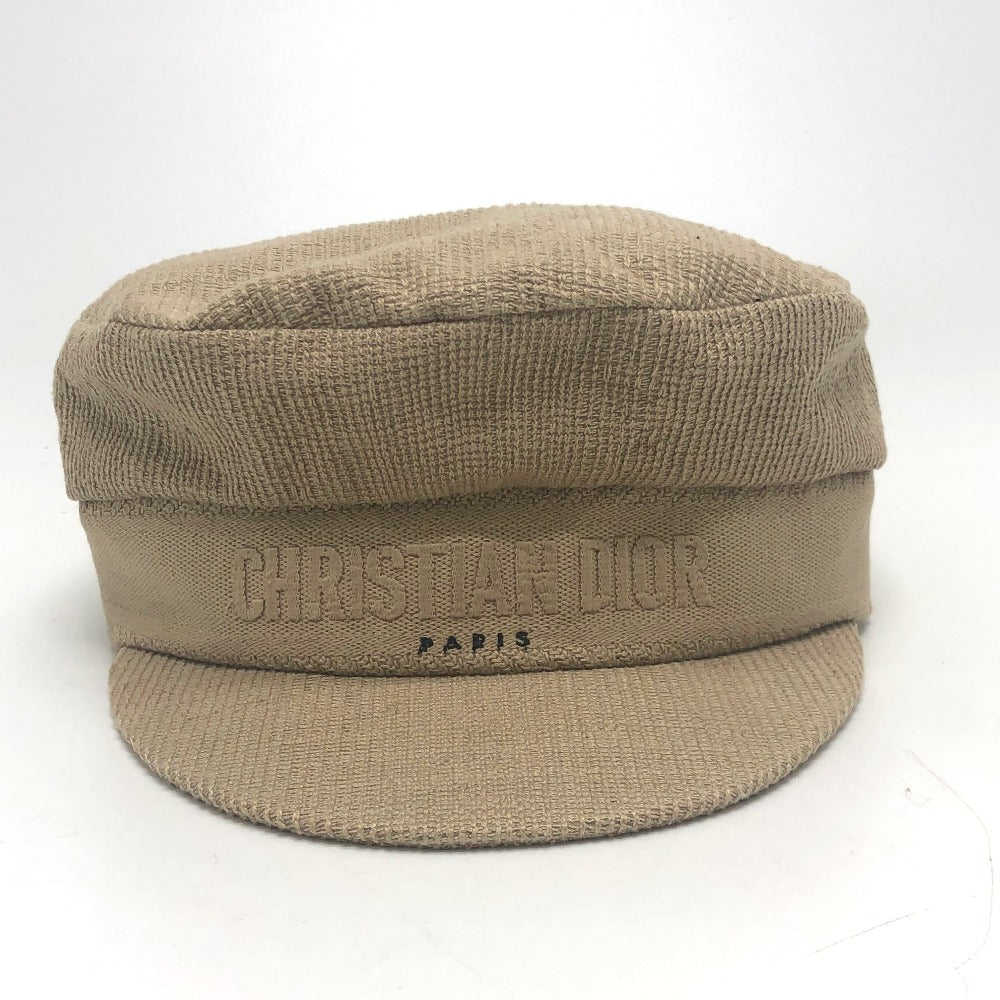 Dior Casquette 02DCP920A140 cotton beige logo Women 56 Used Authentic