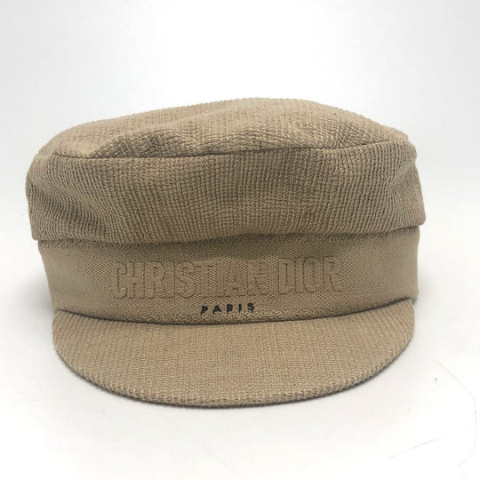 Dior Casquette 02DCP920A140 cotton beige logo Women 56 Used Authentic