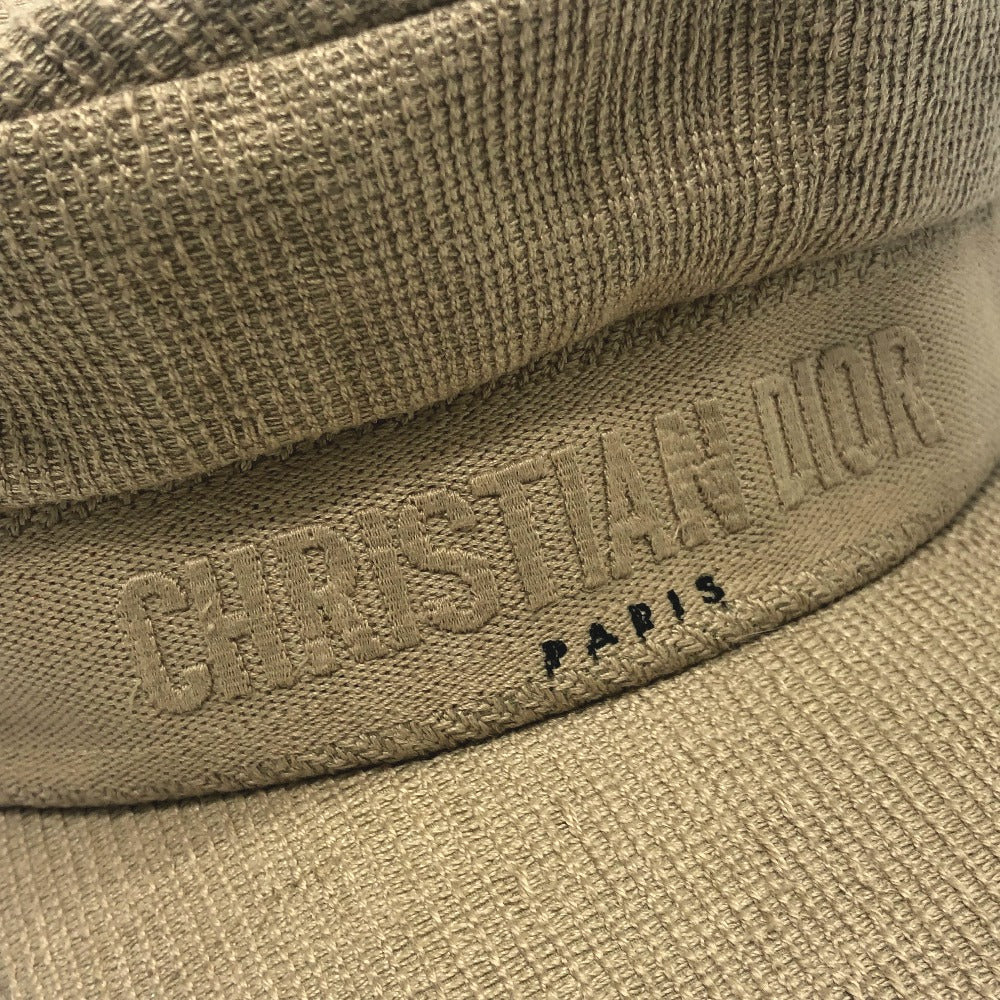 Dior Casquette 02DCP920A140 cotton beige logo Women 56 Used Authentic