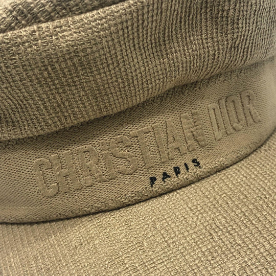 Dior Casquette 02DCP920A140 cotton beige logo Women 56 Used Authentic