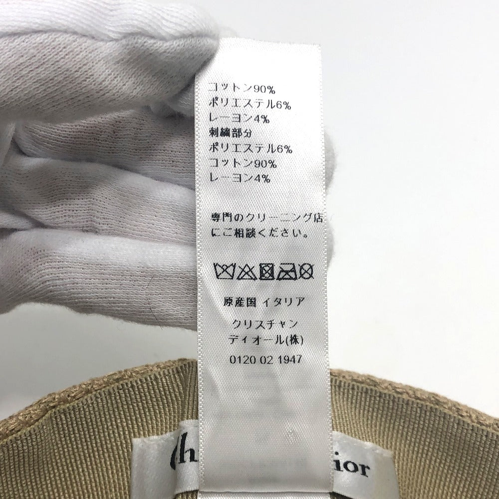 Dior Casquette 02DCP920A140 cotton beige logo Women 56 Used Authentic