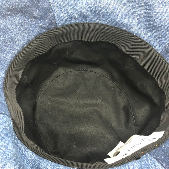 Dior hat 11DPD923A130 denim blue logo patchwork Bucket hat Women 56 Used Authentic