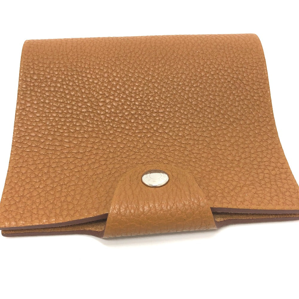 HERMES Notebook cover Togo Brown Uris mini Women(Unisex) Used Authentic