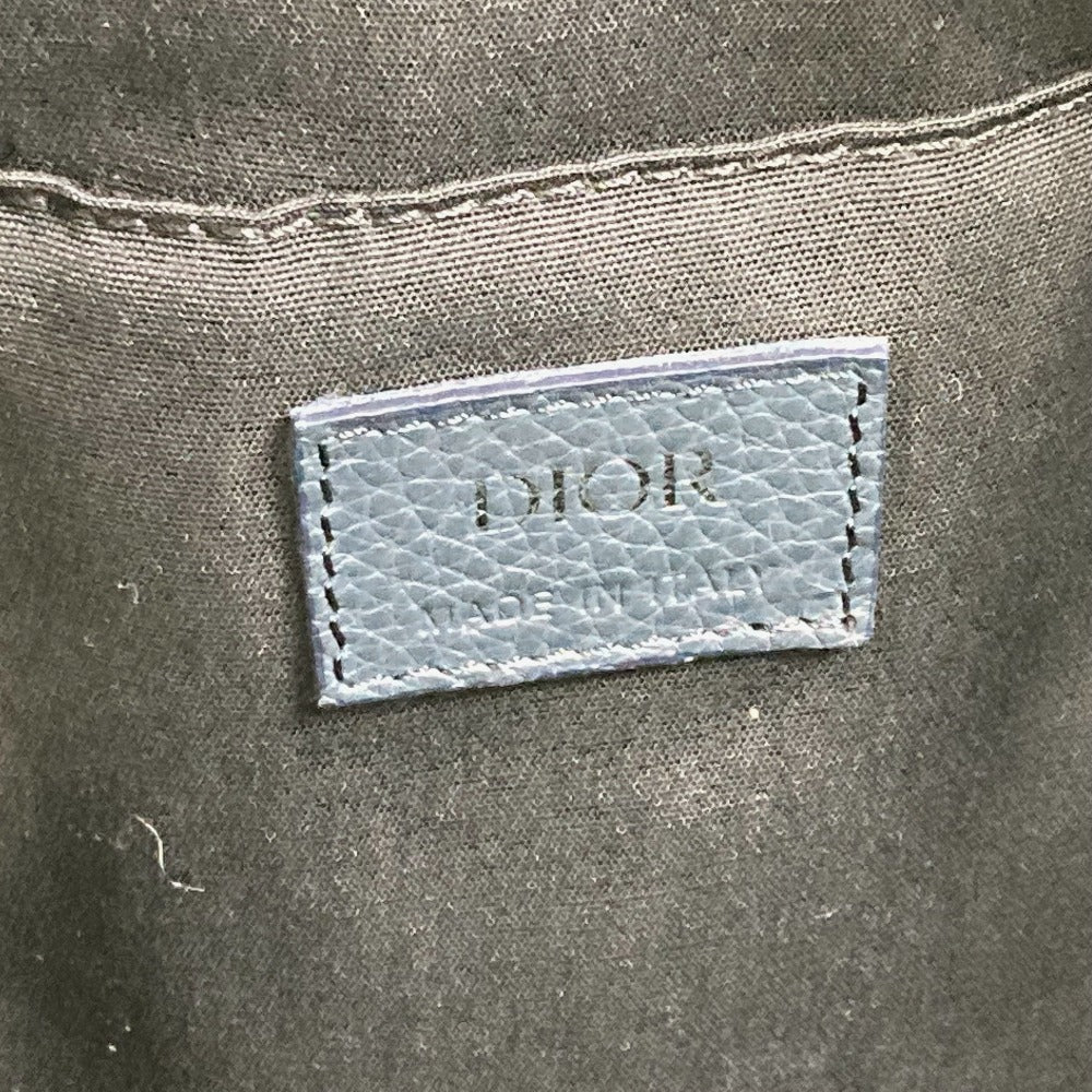 Dior Backpack Canvas / leather Navy Trotter Oblique Backpack mens Used Authentic