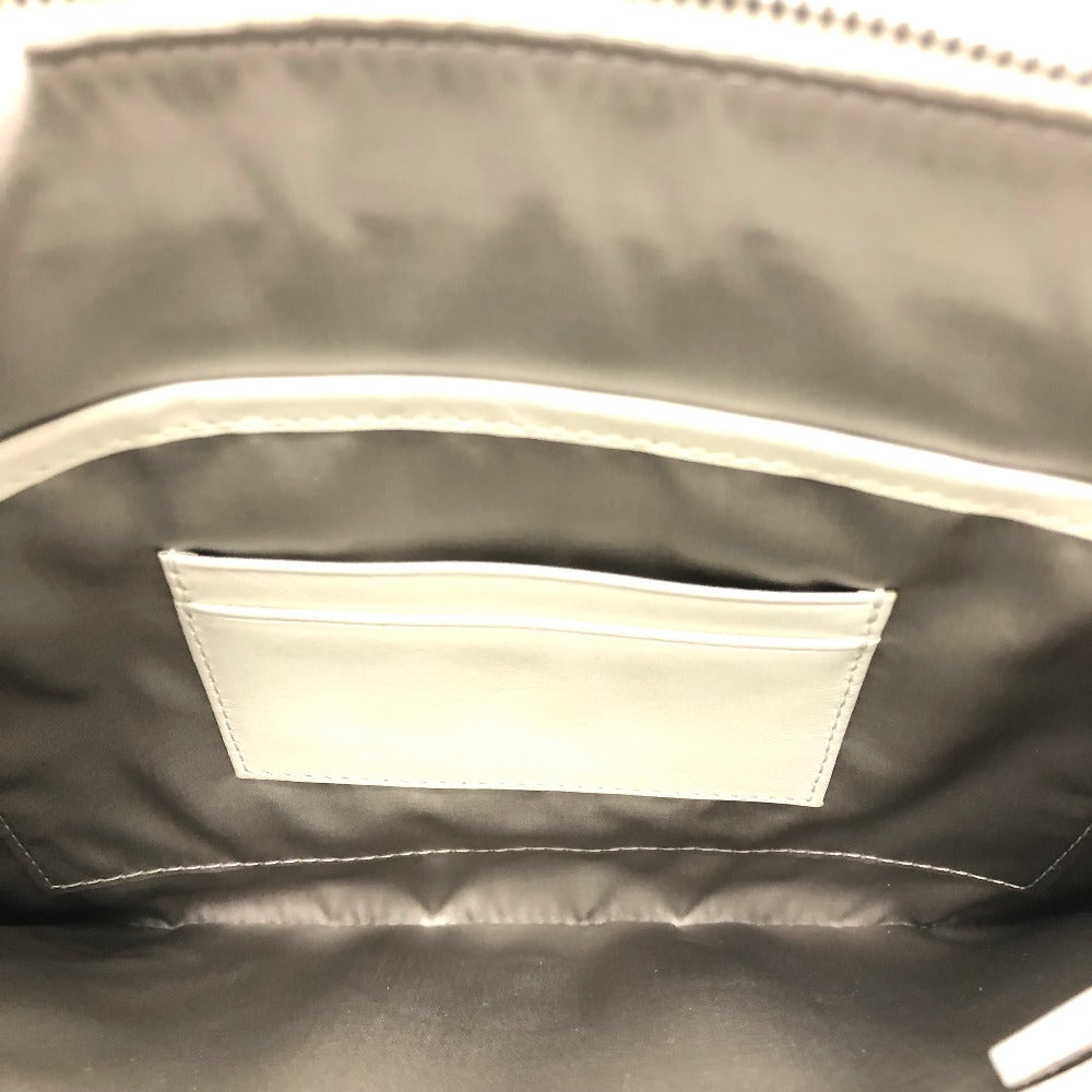 MCM Clutch bag leather white Logogram clutch Women Used Authentic