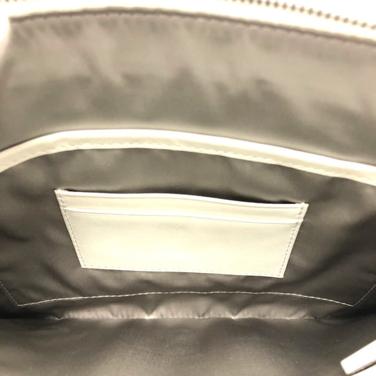 MCM Clutch bag leather white Logogram clutch Women Used Authentic