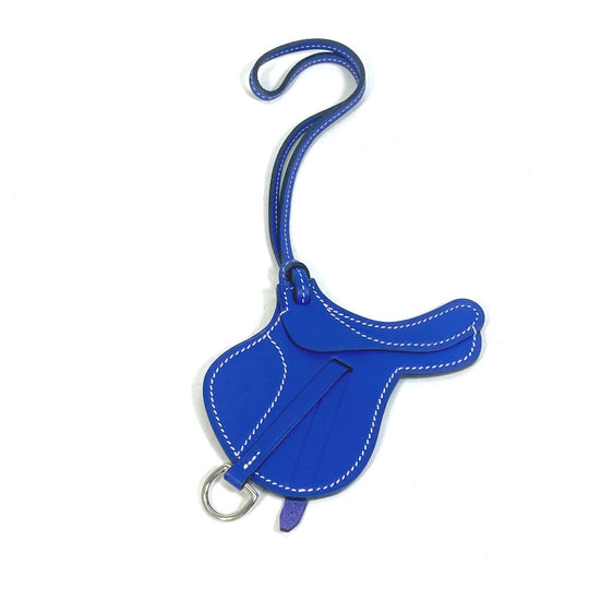 HERMES charm Swift blue key ring paddock cell Women Used Authentic
