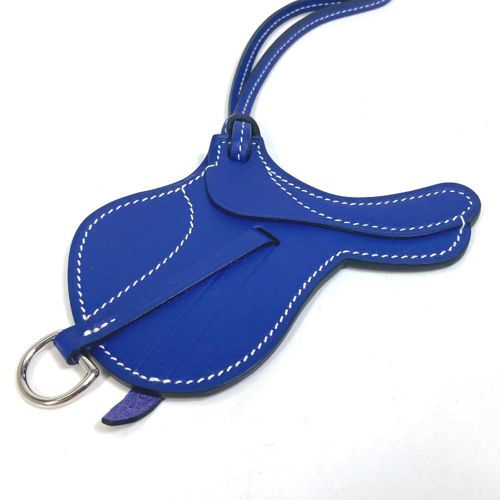 HERMES charm Swift blue key ring paddock cell Women Used Authentic