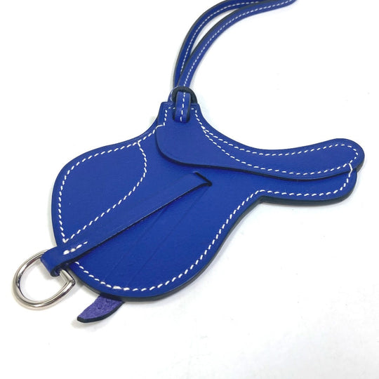 HERMES charm Swift blue key ring paddock cell Women Used Authentic