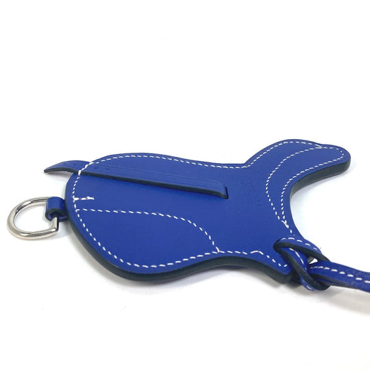 HERMES charm Swift blue key ring paddock cell Women Used Authentic