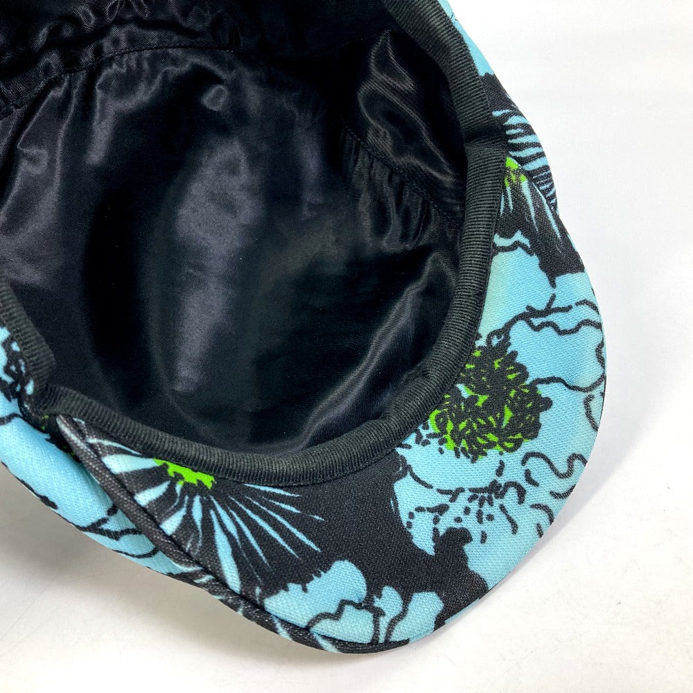 PRADA Casquette Nylon Blue x black Floral hat Women L Used Authentic
