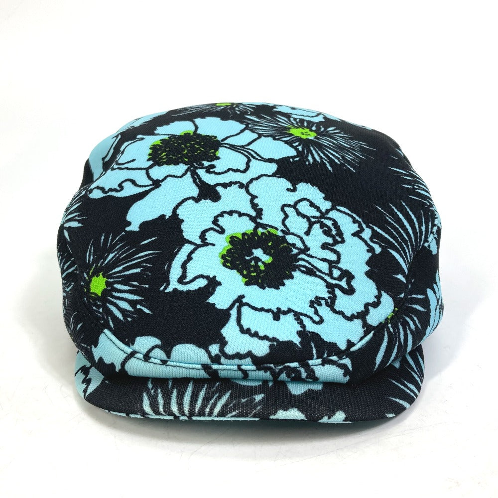 PRADA Casquette Nylon Blue x black Floral hat Women L Used Authentic