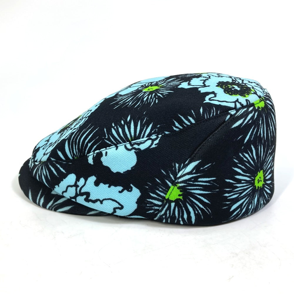 PRADA Casquette Nylon Blue x black Floral hat Women L Used Authentic