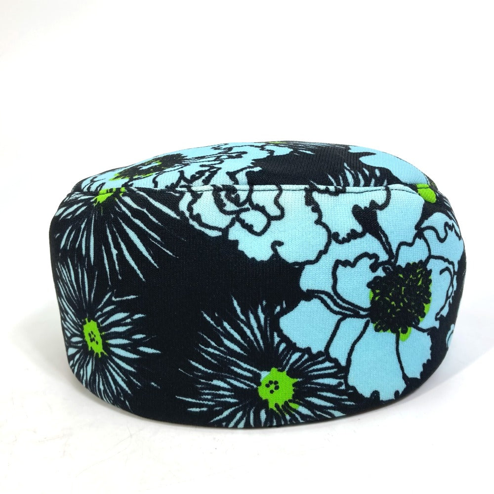 PRADA Casquette Nylon Blue x black Floral hat Women L Used Authentic