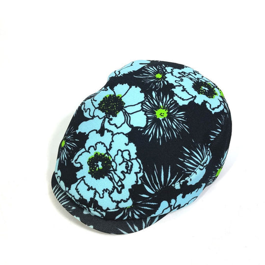 PRADA Casquette Nylon Blue x black Floral hat Women L Used Authentic
