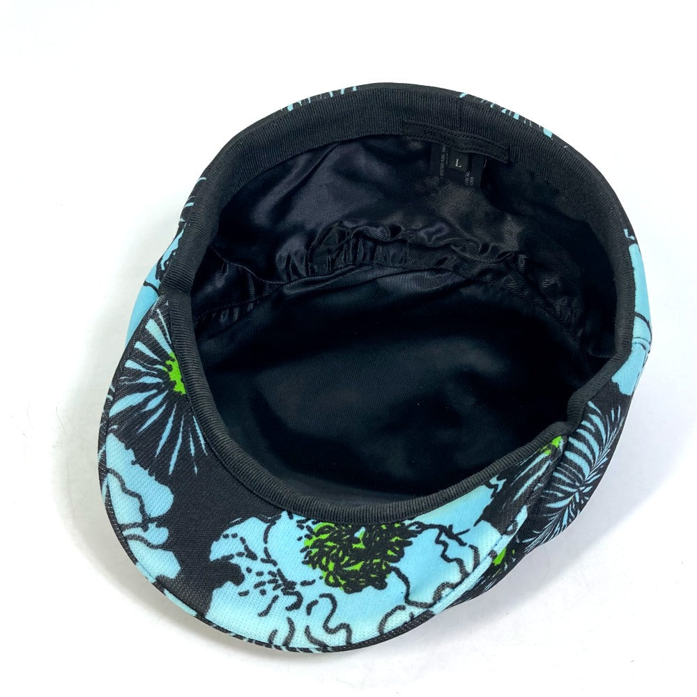 PRADA Casquette Nylon Blue x black Floral hat Women L Used Authentic