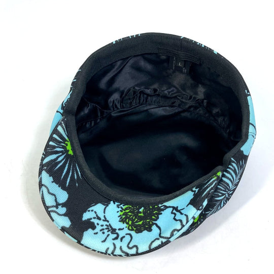 PRADA Casquette Nylon Blue x black Floral hat Women L Used Authentic