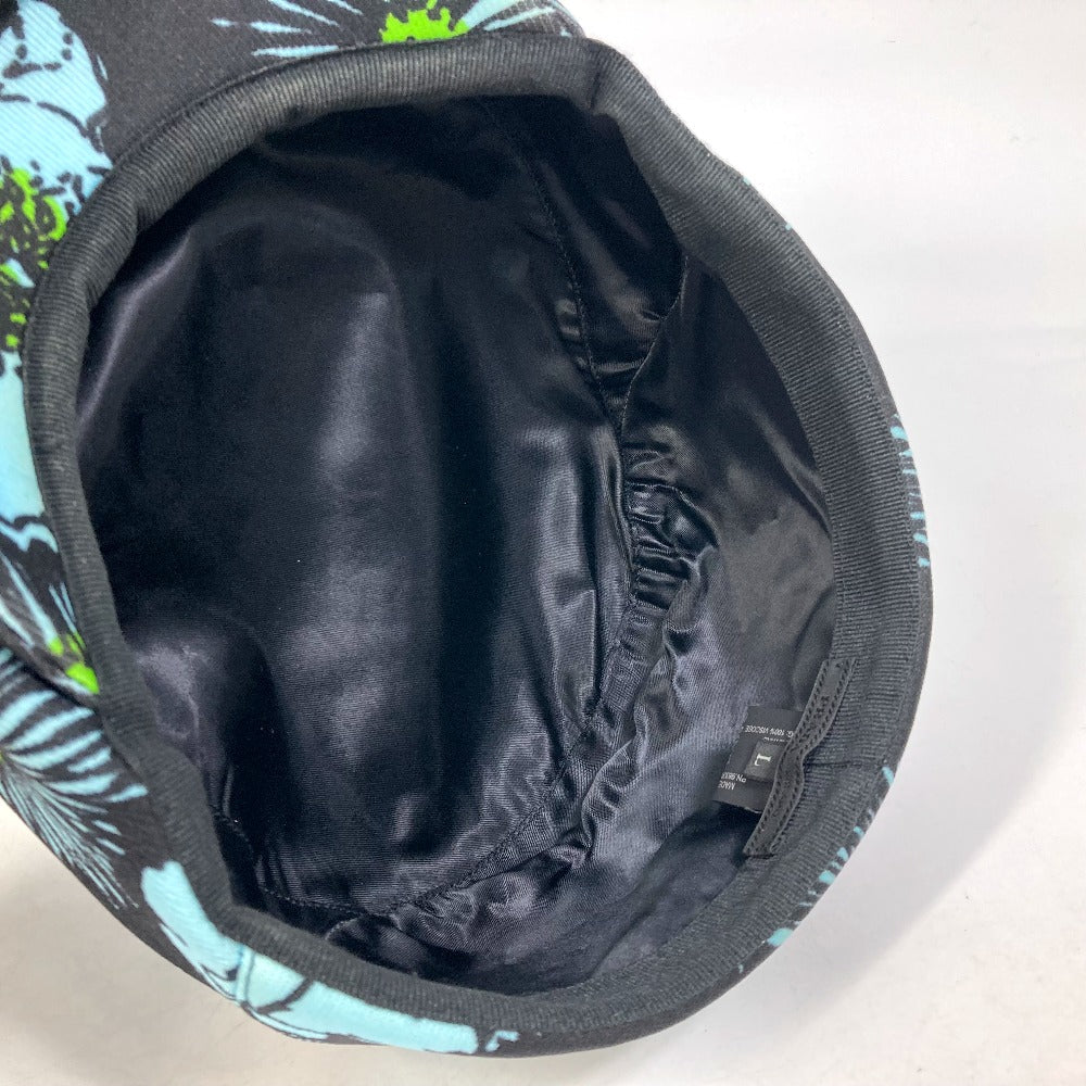 PRADA Casquette Nylon Blue x black Floral hat Women L Used Authentic