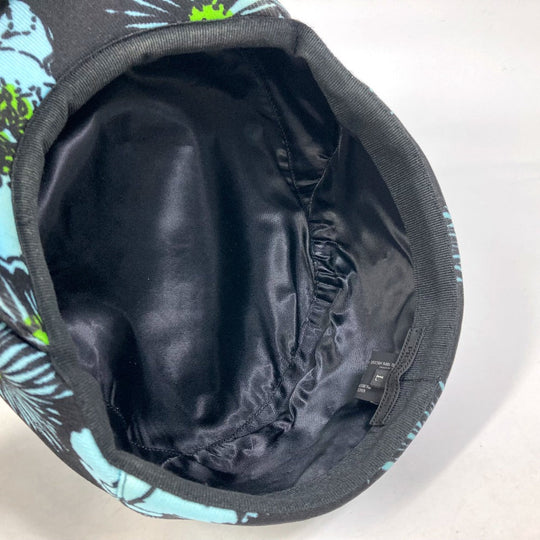 PRADA Casquette Nylon Blue x black Floral hat Women L Used Authentic
