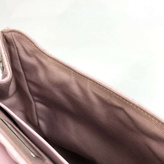Christian Dior Backpack leather pink Cannage Stardust Small Backpack Women Used Authentic