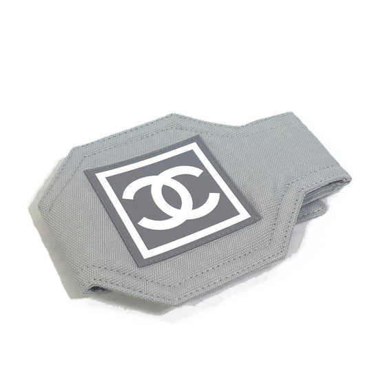 CHANEL Wristband Cotton, Nylon gray Sports line COCO Mark unisex(Unisex) Used Authentic