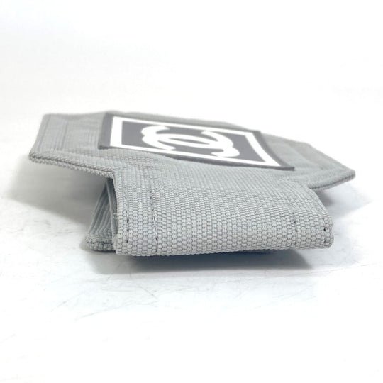 CHANEL Wristband Cotton, Nylon gray Sports line COCO Mark unisex(Unisex) Used Authentic