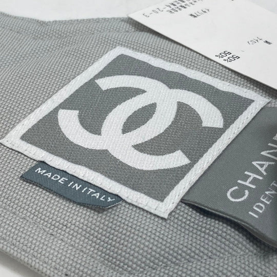 CHANEL Wristband Cotton, Nylon gray Sports line COCO Mark unisex(Unisex) Used Authentic
