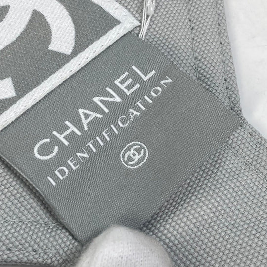 CHANEL Wristband Cotton, Nylon gray Sports line COCO Mark unisex(Unisex) Used Authentic