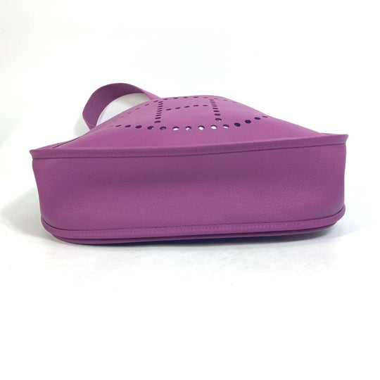 HERMES Shoulder Bag Epsom purple H logo punching Evelyn 2 GM Women Used Authentic