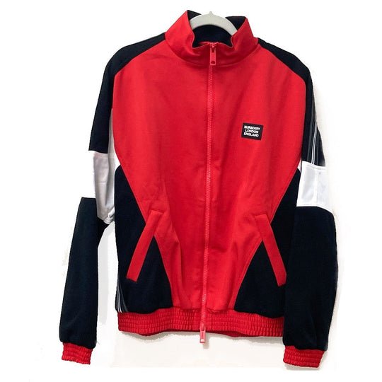 BURBERRY Jersey 8023780 Cotton, Polyester Red x black x white apparel England mens M Used Authentic