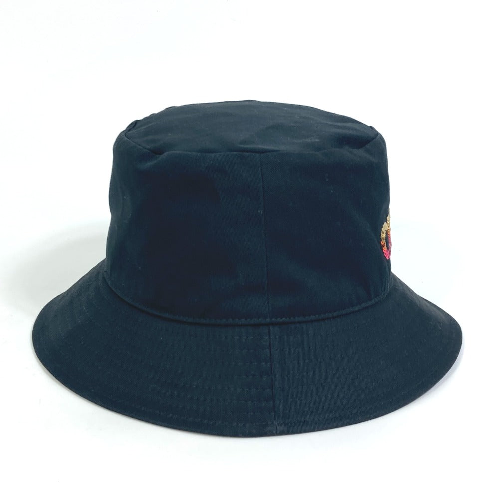 CELINE hat 2AUO1968P cotton/sequins black Embroidered gradient sequin Bucket Women M Used Authentic