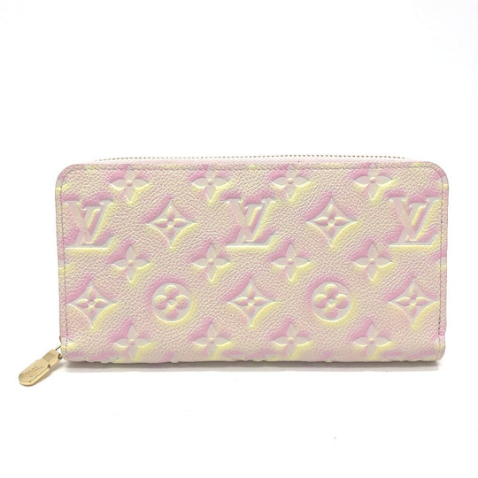 LOUIS VUITTON Long Wallet Purse M81299 Monogram Ann Platt Leather pink Monogram Ann Platt Wallet Women Used Authentic