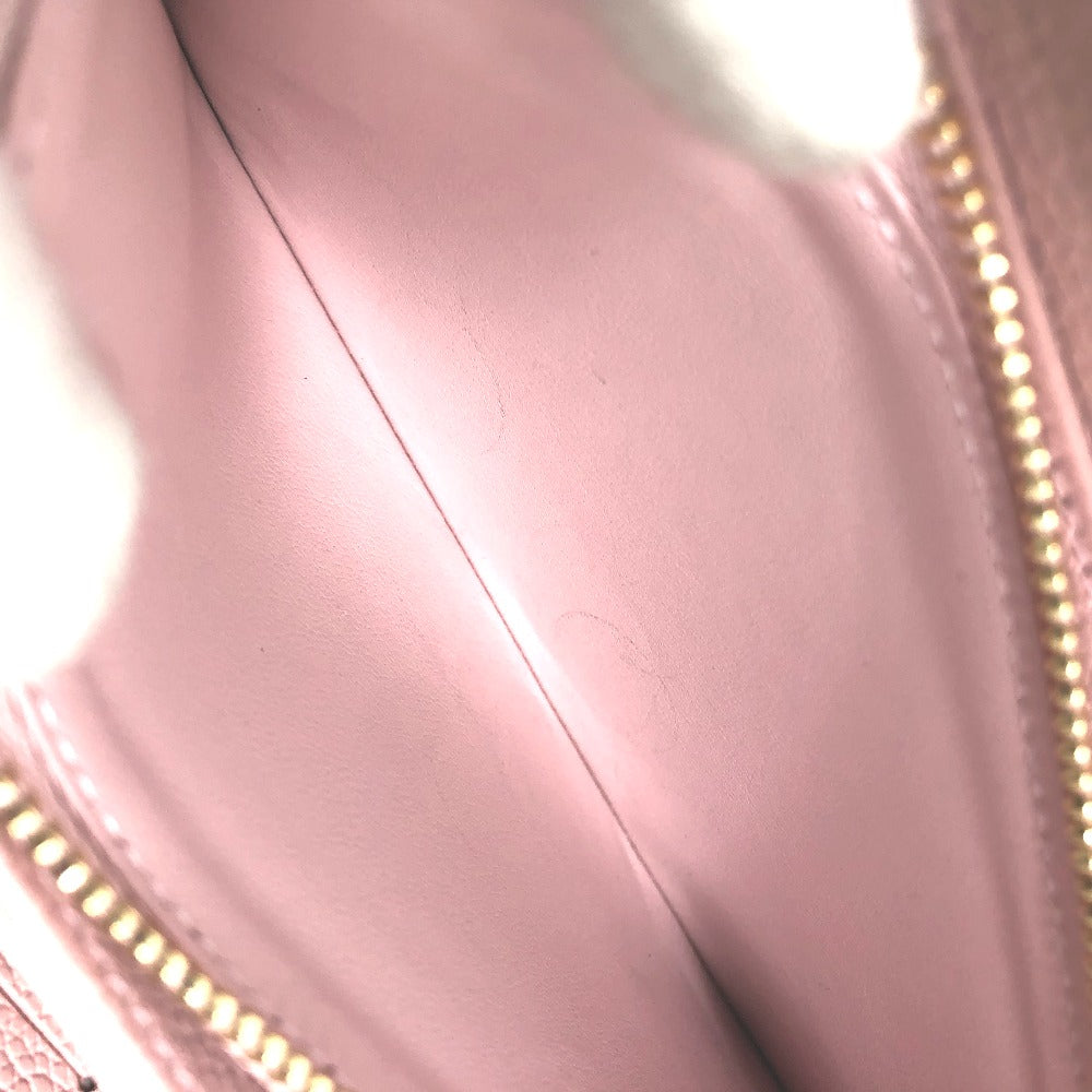 LOUIS VUITTON Long Wallet Purse M81299 Monogram Ann Platt Leather pink Monogram Ann Platt Wallet Women Used Authentic