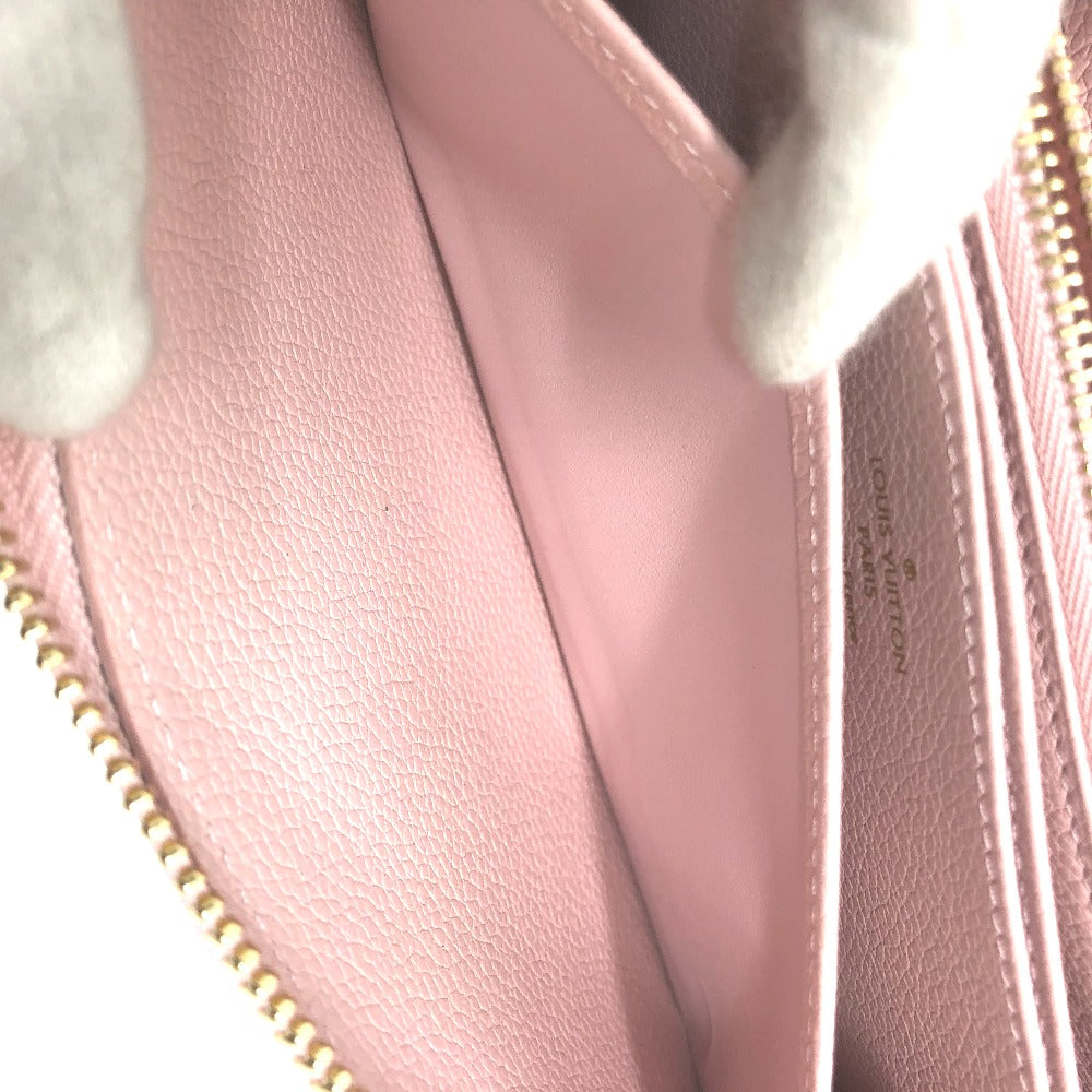 LOUIS VUITTON Long Wallet Purse M81299 Monogram Ann Platt Leather pink Monogram Ann Platt Wallet Women Used Authentic