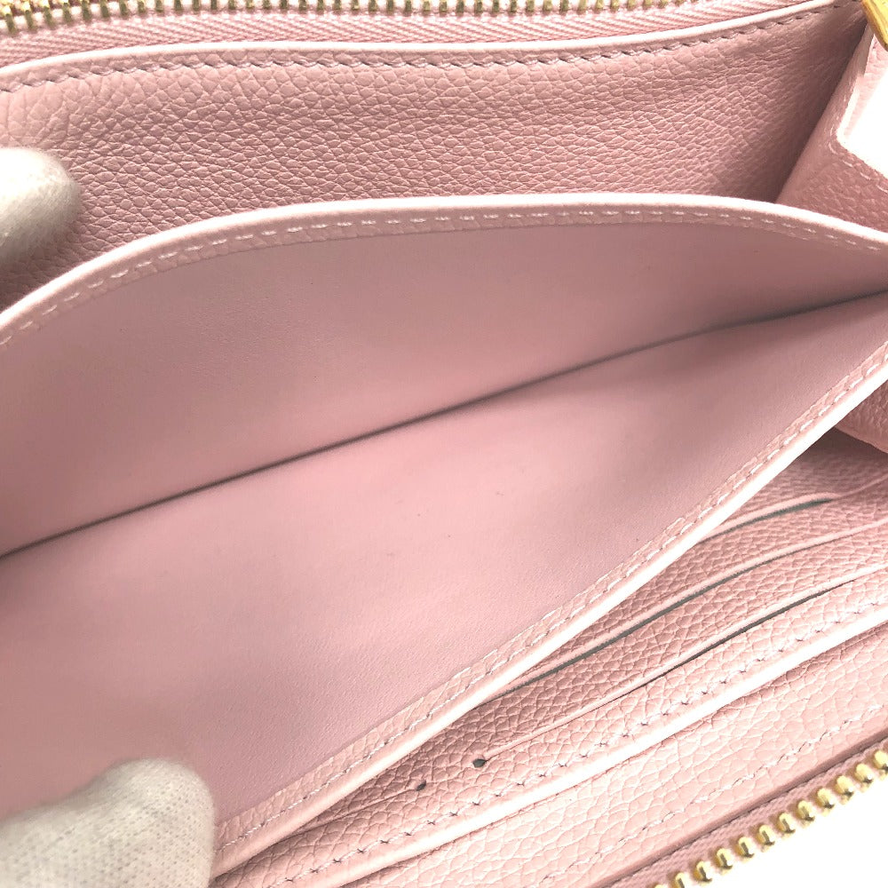 LOUIS VUITTON Long Wallet Purse M81299 Monogram Ann Platt Leather pink Monogram Ann Platt Wallet Women Used Authentic