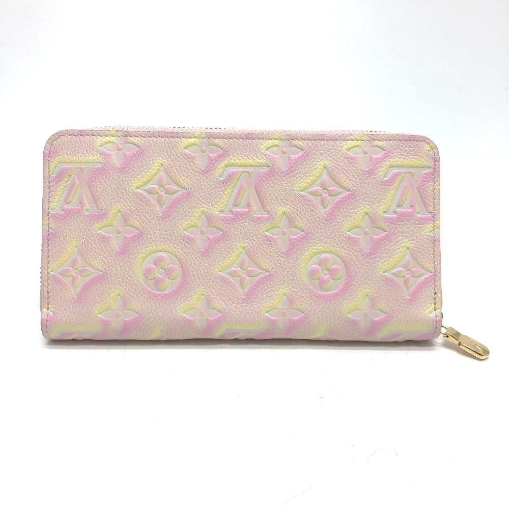 LOUIS VUITTON Long Wallet Purse M81299 Monogram Ann Platt Leather pink Monogram Ann Platt Wallet Women Used Authentic