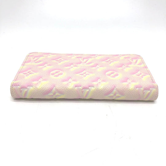 LOUIS VUITTON Long Wallet Purse M81299 Monogram Ann Platt Leather pink Monogram Ann Platt Wallet Women Used Authentic