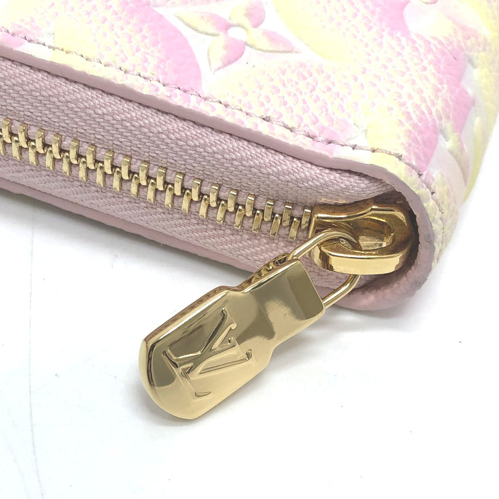 LOUIS VUITTON Long Wallet Purse M81299 Monogram Ann Platt Leather pink Monogram Ann Platt Wallet Women Used Authentic