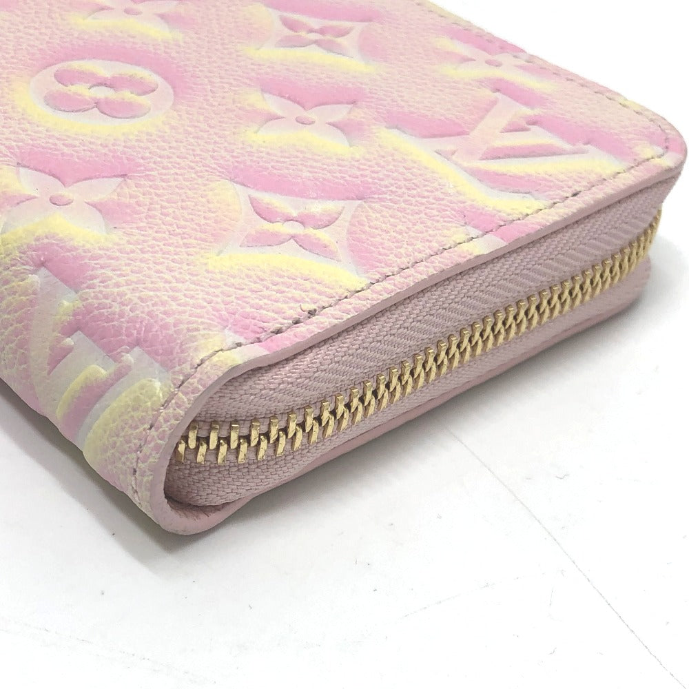 LOUIS VUITTON Long Wallet Purse M81299 Monogram Ann Platt Leather pink Monogram Ann Platt Wallet Women Used Authentic