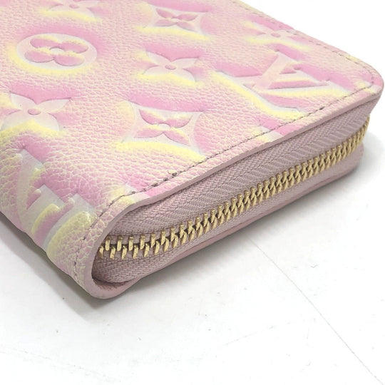 LOUIS VUITTON Long Wallet Purse M81299 Monogram Ann Platt Leather pink Monogram Ann Platt Wallet Women Used Authentic