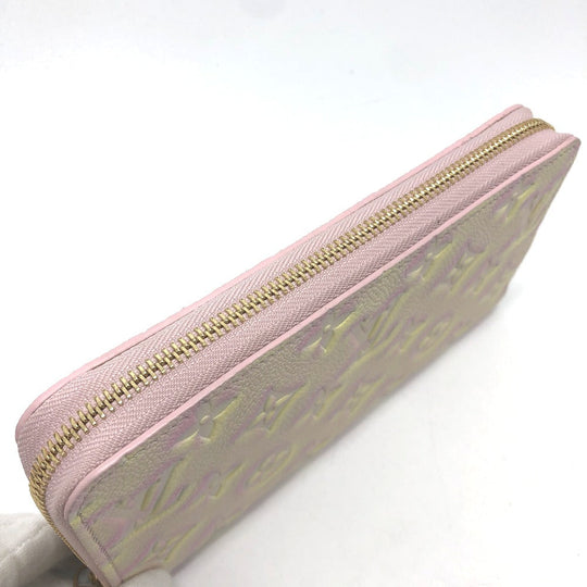 LOUIS VUITTON Long Wallet Purse M81299 Monogram Ann Platt Leather pink Monogram Ann Platt Wallet Women Used Authentic