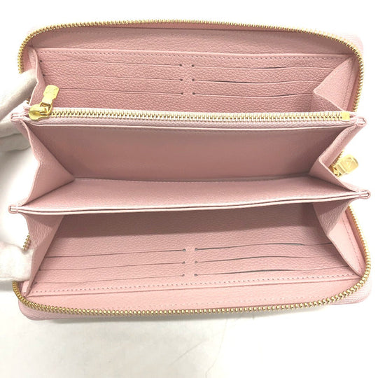 LOUIS VUITTON Long Wallet Purse M81299 Monogram Ann Platt Leather pink Monogram Ann Platt Wallet Women Used Authentic