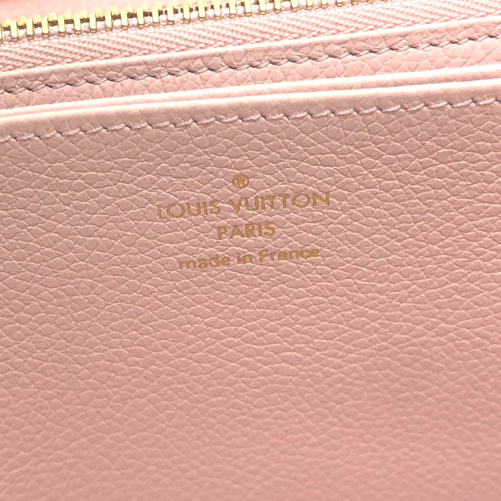 LOUIS VUITTON Long Wallet Purse M81299 Monogram Ann Platt Leather pink Monogram Ann Platt Wallet Women Used Authentic