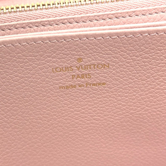 LOUIS VUITTON Long Wallet Purse M81299 Monogram Ann Platt Leather pink Monogram Ann Platt Wallet Women Used Authentic