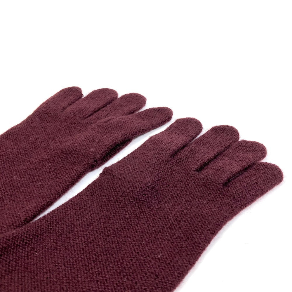 HERMES Glove cashmere Bordeaux apparel Women S Used Authentic
