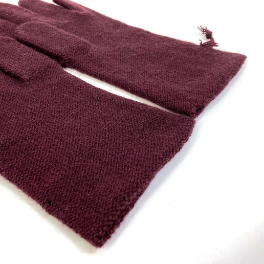 HERMES Glove cashmere Bordeaux apparel Women S Used Authentic