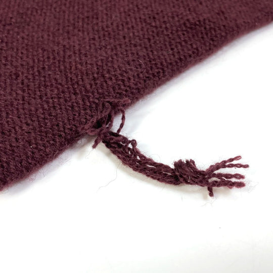 HERMES Glove cashmere Bordeaux apparel Women S Used Authentic
