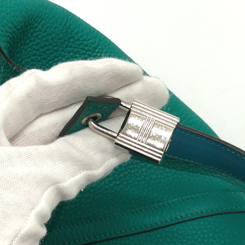 HERMES Handbag Taurillon Clemence green Picotin Lock Eclat MM 22