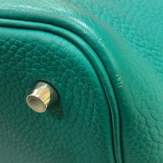HERMES Handbag Taurillon Clemence green Picotin Lock Eclat MM 22