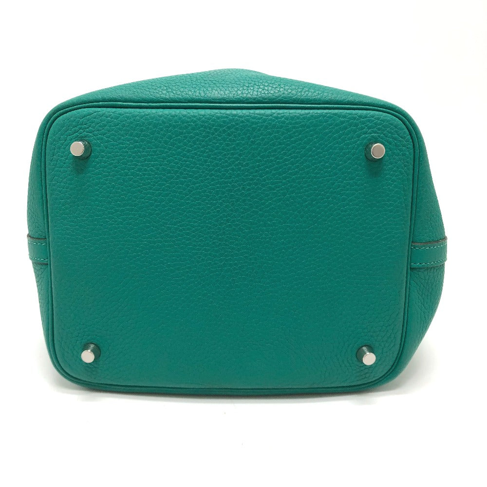 HERMES Handbag Taurillon Clemence green Picotin Lock Eclat MM 22